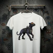 Tactical Panther Streetwear Tee | Cyberpunk Animal Graphic Shirt | Urban Techwear Top | Edgy Black Cat Apparel | Modern Underground Tee M