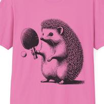 Playful Hedgehog Ping Pong T-Shirt 4XL
