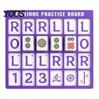 Charleston Guide Mahjong Board Practice with RLO & 24 Slots, 3D Printed Beginner Training Solo Trainer, American Strategy Aid for Home violetinė