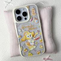 Cute Cartoon Silicone Phone Case IPhone 16 Pro Max 15 14 13 12 Full Coverage Shockproof Transparent Yellow Cake Design iPhone 16
