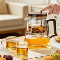 Niye Teapot Floating Cup Tea Water Separation Brewing Pot Glass Tea Cup Floating Pot Tea Separator Tea Set for Men