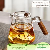 Niye Glass Teapot Large Capacity Thickened Heat-Resistant Borosilicate Tea Brewer with Tea-Water Separation for Office and Personal Use