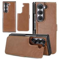 For Galaxy Z Fold 6/ 5/ Case Wallet with Card Holder, Business Magnetic Detachable Wallet Phone Cover With Magnetic Bracket Galaxy Z Fold6 ruda