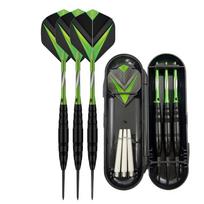 Hot Selling DINGZHUN Custom Logo Steel Tip Darts Set with EcoFriendly Safety Features Aluminium Shaft and Iron Needles žalia