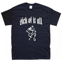 Vyriški ir moteriški marškinėliai SICK OF IT ALL T-SHIRT dydžiai S M L XL XXL 3 4 XL Juodi, Balti M gray