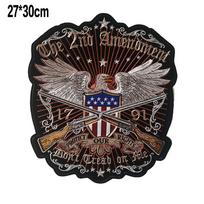 Siuvinėti pleistrai JAV Erelis Amerika SAUGOKIME SAVO TEISĖS Striukės Nugarai Liemenei Motociklininkų Klubo Biker Dydis 27*30cm 29*22.5cm juoda