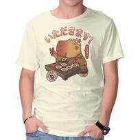 Unisex Crew Neck T-Shirt Sushi Chef Cute Capybara Graphic Short Sleeve Casual Tee M