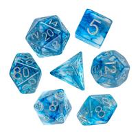 Cusdie D&D Smoke Dices Dungeons and Dragons 7 Polyhedral Dice Set D4 D6 D8 D10 D% D12 D20 for Role Playing Game Board Games