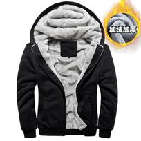 Hooded Sweatshirt Autumn Winter Men's Baseball Uniform Korean Style Sports Velvet Thickened Jacket S juoda
