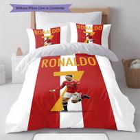 Ronaldo Bedding Quilt Set Quilt Cover Pillowcase Home Decoration Birthday Gift (1 * duvet cover + 2 * pillowcase, without core) 135x200cm