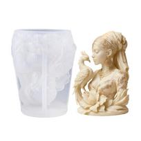 African Lady Silicone Candle Molds For Handmade Candle Soap Chocolate Holiday Gift Home Decoration and Resin Casting 1