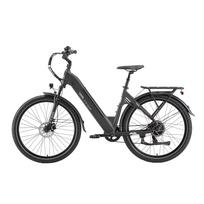 TTGO C5 Daugiafunkcinis E-dviratis 27 colių Pločios Padangos 48V13.5Ah Baterija 250W Variklis 100KM Maksimalus Nuotolis Lauko Važiavimui Miesto Elektrinis Dviratis Su Dviem Sėdimomis Vietomis pilka