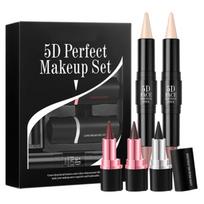 All-in-One Makeup Set – Contour Stick, Highlighter, Lip Liner & Eyeliner Collection One Size