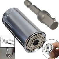Universal 1-4  -3-8 (7mm-19mm) Adaptateur, Power Drill Adapter Tool Hardware Part(Argent)