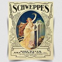 SCHWEPPES SIGN METAL WALL PLAQUE In Bottles Retro poster Advert PUB BAR Man CaveAluminum 20x30cm（7.8x11.8inch）