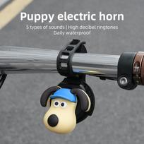 Animacinis šuniukas Juokingas dviratis Elektrinis ragas Garsumo reguliavimas 5 rūšys Įkraunamas 110DB Dviratis Elektrinis skambutis ELECTRIC HORN gray