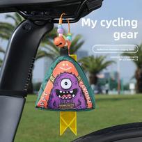 Highway Mountain Folding Bike Riding Saddlebag Rear Bag Seat Bag Reflective Streamer Decoration Accessories Pendant PVC Steel violetinė