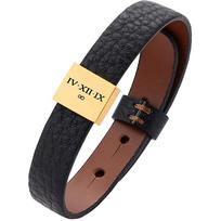 Personalized Leather Mens Bracelet Gift for Him Fathers Day Gift Genuine Leather Coordinate Bracelet Step Dad Gift Mens Jewelry auksas