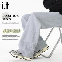 Fingercroxx Men's Straight-Leg Cotton Sweatpants 3XL viržių pilka spalva
