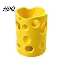 Decorative Pen Holder 3D Printed Cheese Holder Large Capacity Desktop Organizer