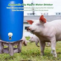 A25F-4Set Pig Nipple Waterer With Hole Opener& PTFE Tapes, For Drinker Feeder Kit, Pigs Water Tank Connectors