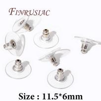50Pcs/Lots Earring Backs For Studs 14K Gold Plated Rubber Ear Backs Stopper Ear Nut For DIY Earring Jewelry Making Accessories 50pcs