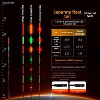 Top Luminous LED Smart Float Ultra Sensitive Fishing Buoy Electronic Floats  Night Fishing color change-D