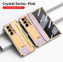 case for Samsung Z FOLD 7 6 5 4 3 Folding screen flat hinge protective case full coverage tough shell plain Anti-Fingerprint Galaxy Z Fold7 violetinė