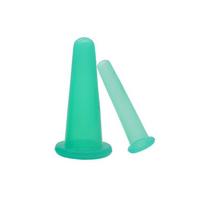 2Pcs Silicone Cupping Suction Can Vacuum Face Massage Cup For Leg Arm Relaxation Facial Skin Lifting Health Care Tool žalia