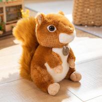 17-30CM Realistic Squirrel Dolls Lovely Squirrel Stuffed Animal Plush Toys High Quality Handmade Dolls Children's Holiday Gifts 17cm oranžinė