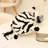 Funny Grassland Animals Chubby Fat Giraffe Hippo Zebra Round Horse Sheep Plush Toys Kawaii Plush Keychain Small Plushies 14cm keychain dryžiai