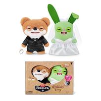 Fuggler Wedding Fuggs 9 inch 2-Pack, Funny Ugly Teeth Monster Soft Stuffed Plush Toys Soft Plushies Cute Cartoon Character Gifts