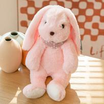 ZU Emulational Hare Cute Rabbit Plush Toy with Knitted Sweater Kawaii Bunny Stuffed Doll Room Decor Xmas Gift 35cm