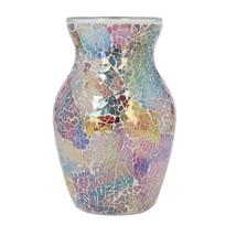 Glass Flower Vase Mosaic Glass Vase European Style Shiny Exquisite Decorative Vase for Home Living Room Bedroom Decoration