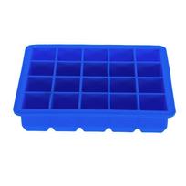 Reusable 20 Grids Silicone Ice Cube Tray Easy Release BPA Free Ice Cube Mold Flexible Ice Cube Container For Freezing mėlyna