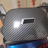 2D Glossy Carbon Fiber Car Wrap Vinyl Film Bubble Free Self Adhesive Black Silver Color Change Car Body Sticker Accessories 20x152cm