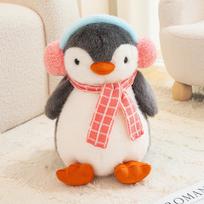 Cute Skateboard Penguin Plush Toy Ski Style Penguin Plush Doll Soft Hug Pillow  Winter Romantic Gift Kid Birthday Gift 25cm