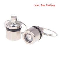 2Pcs Mini LED Light Key Chain Luminated Keyring Pendant Colorful Mini Electronic Light Keyring Flashlight Lamp Keychain