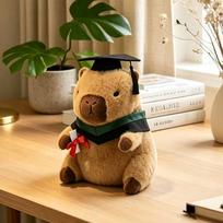 23cm Cute Graduation Capybara Plush Doll Doctor Cap Bear Animal Plush Stuffed Home Party Decor Gift For Kids Graduation Gifts about  23cm