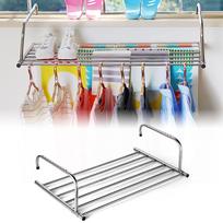 Heating Radiator Guardrail Balcony Drying Rack Shoe Rack Window Sill Hanging Drying Rack Folding Stainless Steel Drying Rack