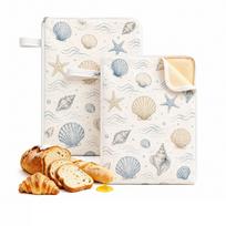 1pc Reusable Beeswax Bread Bags Beeswax Coated Organic Linen Sourdough Bread Bags Large Capacity Freshness Preservation