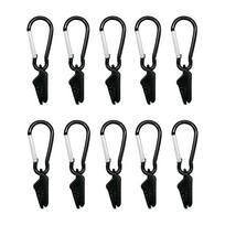 10Pcs Camping Tarp Clips with Carabiner Hanging Hooks Tent Securing Clip Windproof Safety Clip for Outdoor Grill Camping juoda