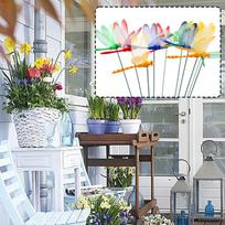 10Pcs Simulation Dragonfly Garden Yard Planters Colorful Dragonfly Stakes Outdoor Butterfly Stakes Decorative Flower Pots China Mainland