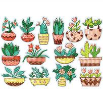 12Pcs Dragon Diamond Painting Sticker Diamonds Mosaic Stickers DIY Creative Mosaic Sticker Craft for Kids and Adult Beginners