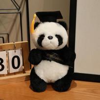 20cm Cartoon Panda Dr.Fox  Plush Toy Cute Stuffed Animals Graduation Husky Dog Plushies Doll Anime Soft Kids Students Toys Gift 20cm