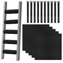 Ladder Pad Set 5 Foam Grip Covers For Bunk Bed Steps Protects Surfaces Reduces Noise 10 Adjustable Hooks Loop Straps Easy Clean
