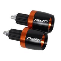Motorcycle Handlebar Grips Bar Ends Cap 22mm Handle Counterweight Plug For KTM 1290 SUPER ADVENTURE S RT 1290 Accessories oranžinė