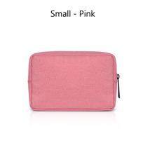 Organizer USB Cable Earphone Storage Bag Digital Accessories Gadget Devices Pouch Makeup Cover 16 X 11cm rožinė
