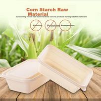 Yunlei Disposable Food Container with Lid, Food-Grade Biodegradable Takeout Box, Thickened And Microwave-Safe