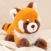 Mielas Realistiškas Raudonasis Panda Pliušinis Žaislas Minkštas Pūkuotas Įdarytas Gyvūnas Vaikams Suaugusiems Mini Raudonoji Panda Pliušinė Kawaii Minkštas Įdarytas Gyvūnas 17cm orange